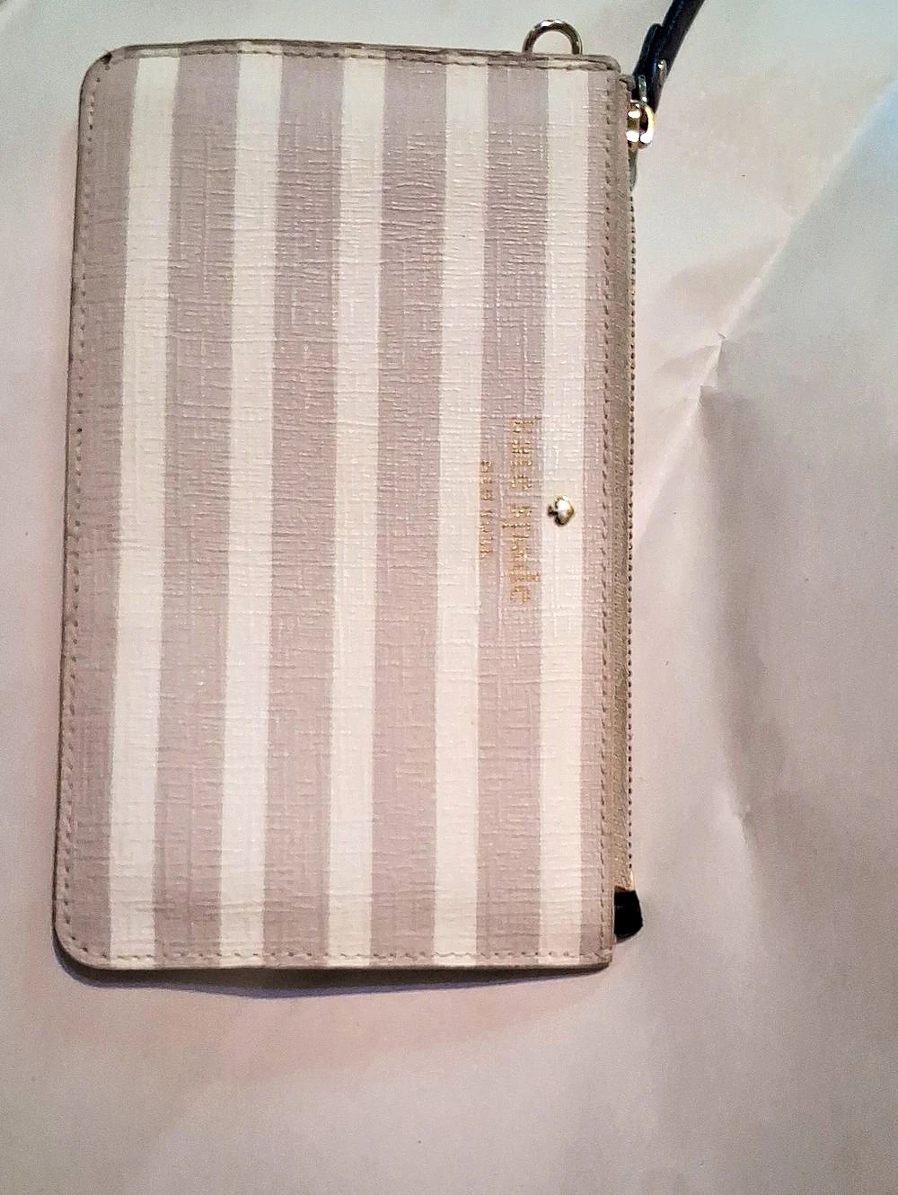 Kate Spade Striped Crossbody in White & Pink